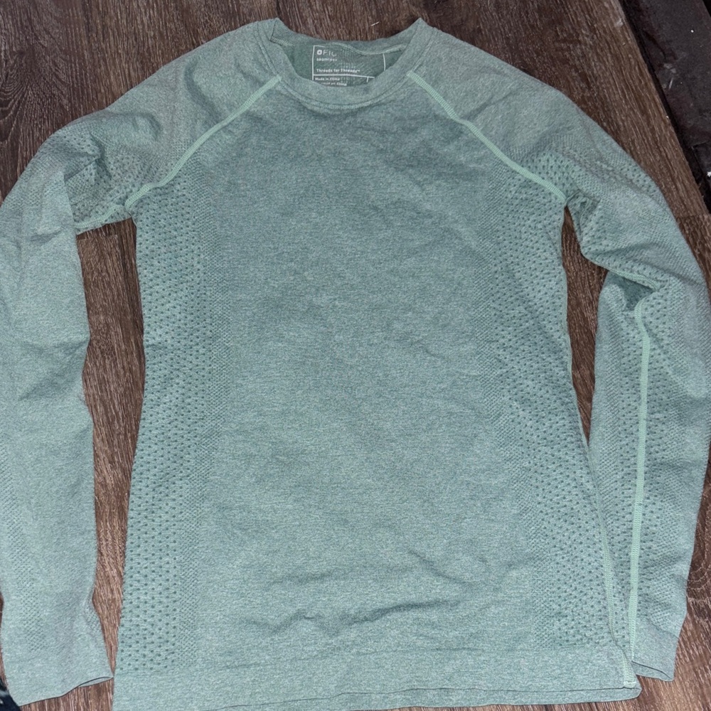 Figs under scrub compression Green Long Sleeve Top